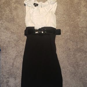 Black and white business dress